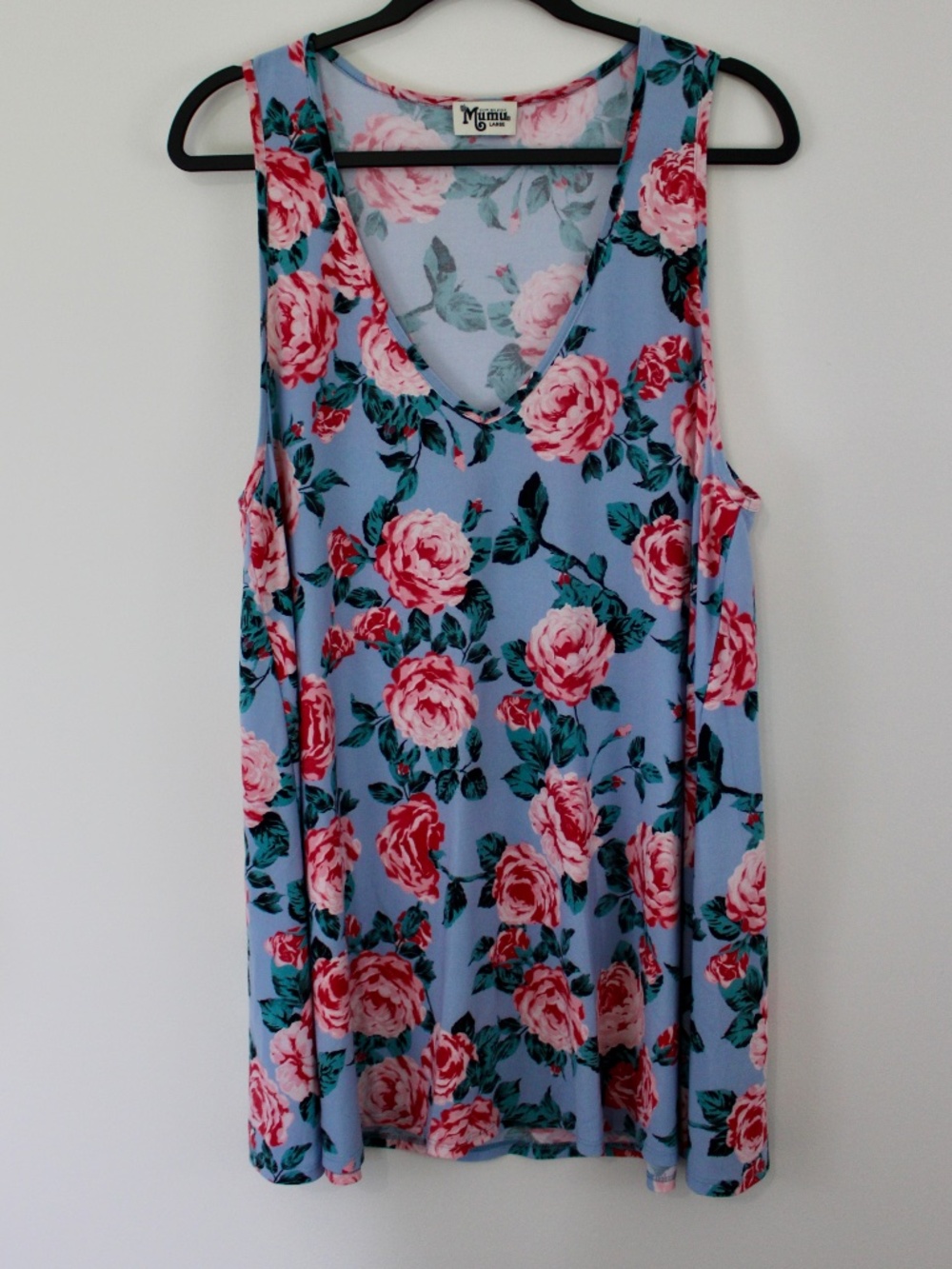 Show Me Your Mumu Blue Floral Tank Top Size Large